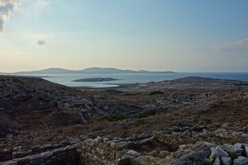 Exploring the ruins of the Greek island of Delos