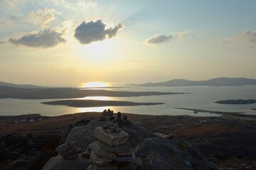 Exploring the ruins of the Greek island of Delos