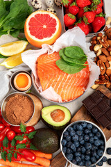 Food rich in collagen. Healthy products for beautiful skin.