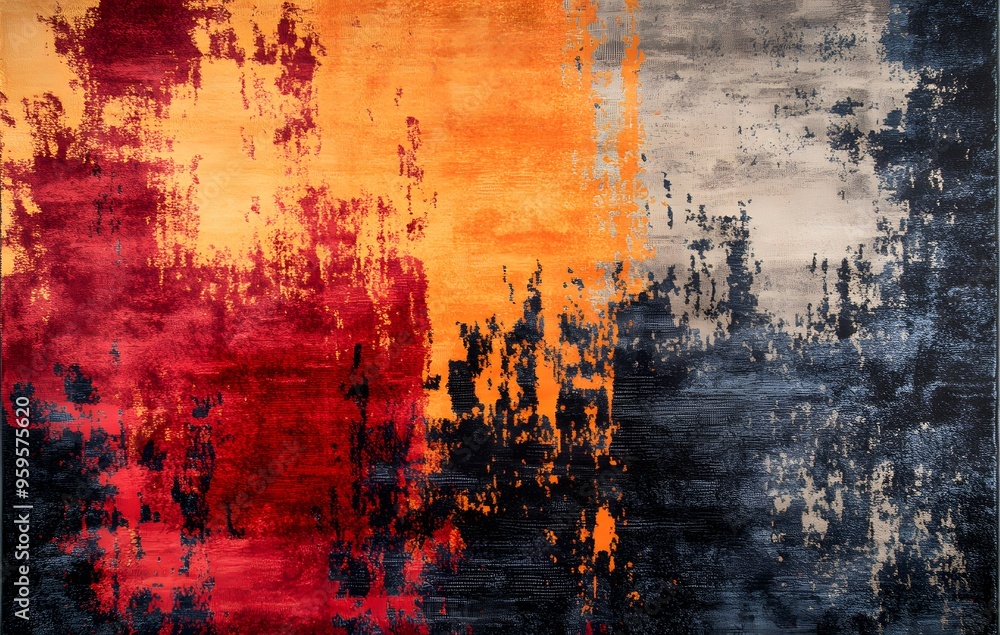 Poster 45. **full-size contemporary rug pattern with a seamless combination of abstract forms and gradient 