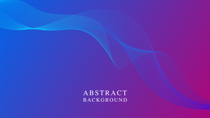 Abstract wave design with blue curves and light patterns for a digital background template