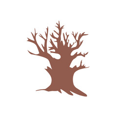 Bare trees Vector illustration outline