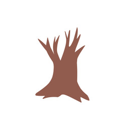 Bare trees Vector illustration outline