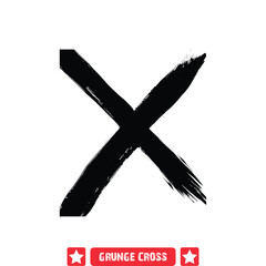 Weathered Cross Shapes Bundle  Textured Grunge Silhouettes for Creatives