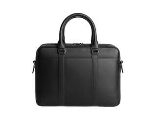Black Leather Briefcase Bag for Business Professionals