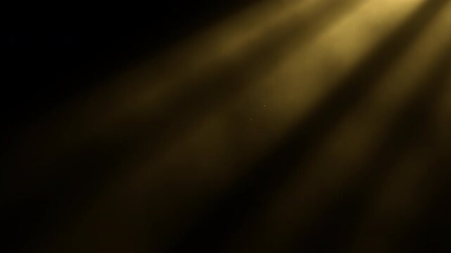 God Rays With Magic Particles Gold Color