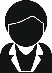 This simple icon is representing a businessman wearing a suit, useful for business and finance concepts