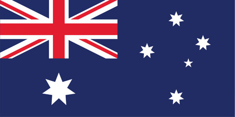 Nationall flag of Australia. Vector illustration
