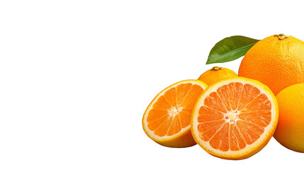Fototapeta premium Fresh Oranges Fruit Slices Halves Citrus Food Background
