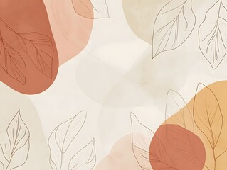 autumn mood illustration banner background, Generative AI