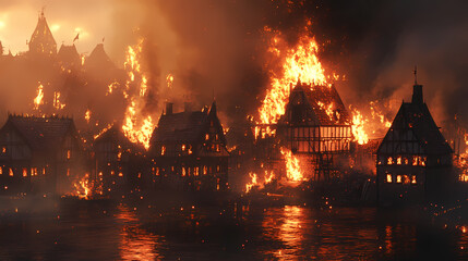 Obraz premium fire in the night