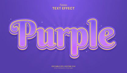 decorative purple editable text effect design