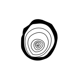 Tree trunk cross section