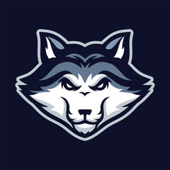 Stylized illustration of a wolf's head, conveying power and ferocity, suitable for mascot or emblem.