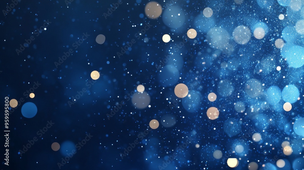 Poster ethereal blue gradient background with soft bokeh light for elegance and sophistication