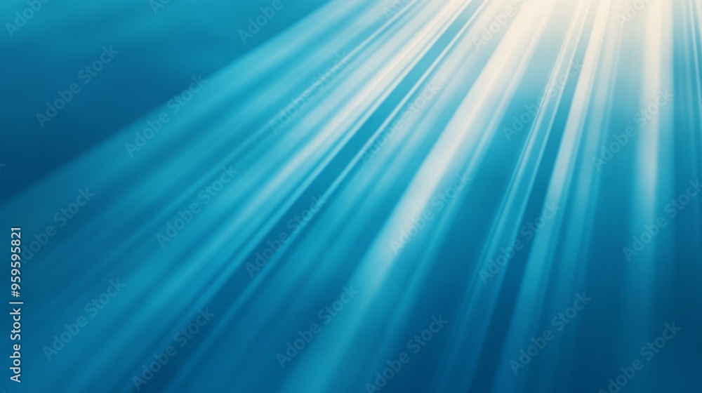 Aufkleber serene gradient blue background with subtle light rays for business presentations