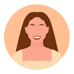 Minimalist female avatar illustration for profile pictures, featuring simple lines and elegant design, perfect for modern social media or digital branding