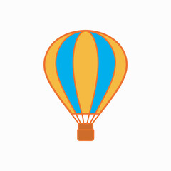 Air balloon logo, hot air balloon icon, Hot air balloon Vector Flat Icon Design, Vector illustration.