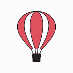 Air balloon logo, hot air balloon icon, Hot air balloon Vector Flat Icon Design, Vector illustration.