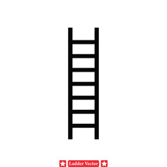 Climbing to Success  Creative Ladder Vector Set