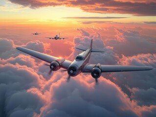 Aerial view showcasing historic aviation milestones