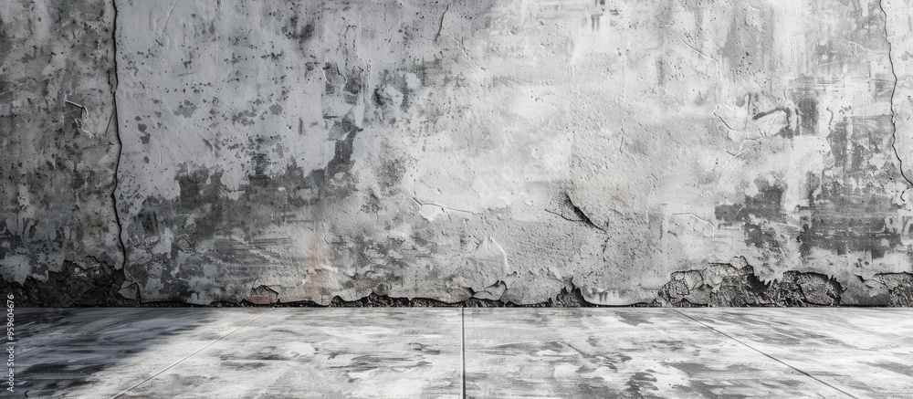 Poster white gray wall with a grunge texture on the concrete surface. copy space image. place for adding te