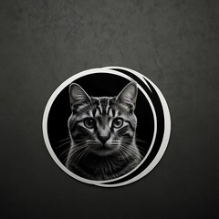 black cat on a black background