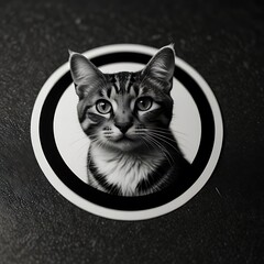 black cat on black background