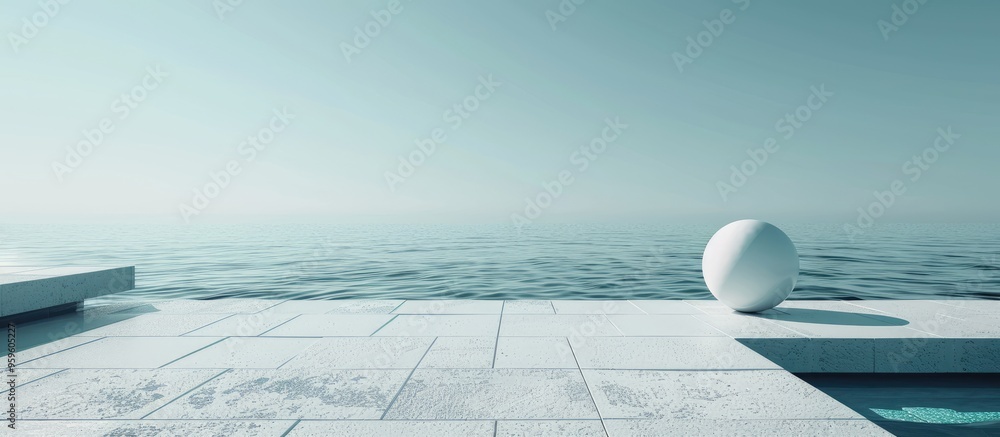 Poster abstract seaside scene. copy space image. place for adding text and design