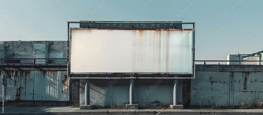 Poster blank signboard for your advertising notice or graphic design. copy space image. place for adding te