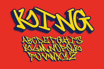 marker graffiti font style for street art design