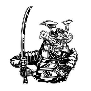 recommend clip art: Samurai | Samurai Warrior | Japanese Warrior | Katana Sword | Japan Weapon | Warrior | Swordsman | Samurai Army | Original Illustration | Vector and Clipart | Cutfile and Stencil