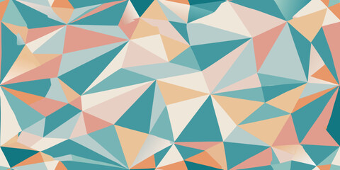 Abstract geometric background with a pattern of multicolored triangles