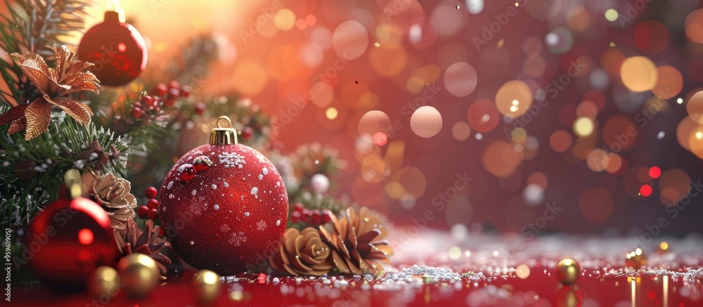 Poster wishing you a merry christmas and a happy new year. copy space image. place for adding text and desi