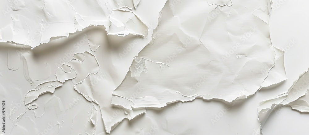 Poster close up of a white watercolor paper surface for a background texture of white paper. copy space ima