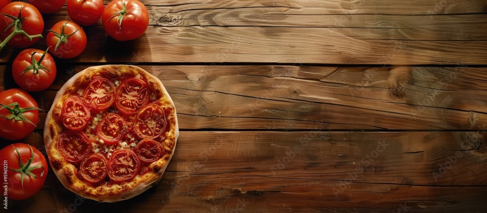 Aufkleber pizza margherita a fast food option featuring fresh tomatoes serves as an appetizer or meal and can 