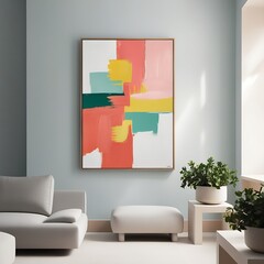 Beautiful dog lying on the couch. Home decor. interior design of modern living room.