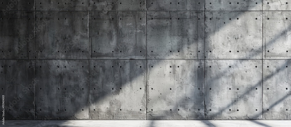 Poster aged gray concrete wall for background. copy space image. place for adding text and design