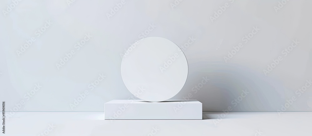 Poster blank label on a white background. copy space image. place for adding text and design