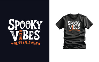 Fototapeta premium Halloween Vector T-shirt Design Typography illustration