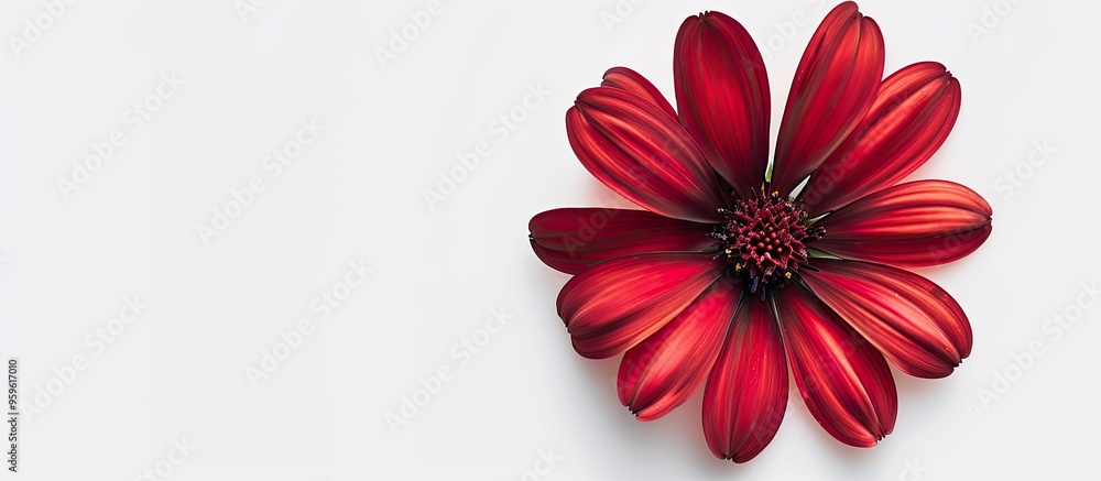Aufkleber flower head of stock on a white background. copy space image. place for adding text and design