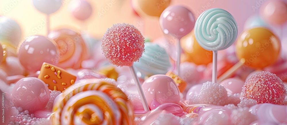 Poster sweets. copy space image. place for adding text and design