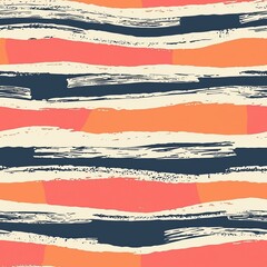 Obraz premium seamless pattern of irregular stripes with a hand-drawn feel