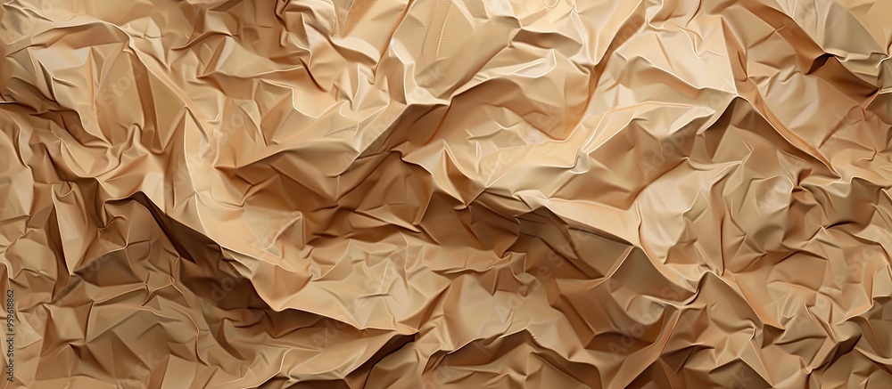 Poster crumpled brown paper texture background for design purposes. copy space image. place for adding text