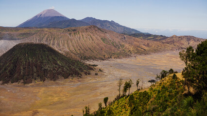 Crater of Mount Bromo in Bromo Tengger Semeru National Park