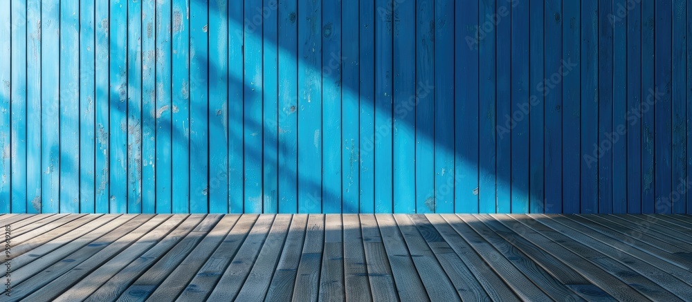 Aufkleber blue wall texture board image photo. copy space image. place for adding text and design