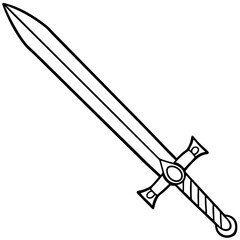 Fototapeta premium vector illustration of sword