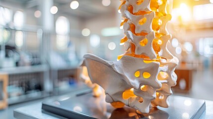 Detailed anatomical representation of the spine  understanding vertebral alignment and spinal health