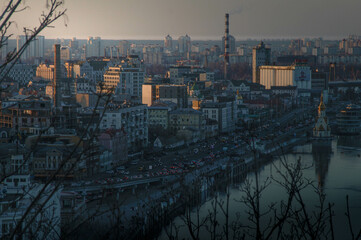evening view of the city