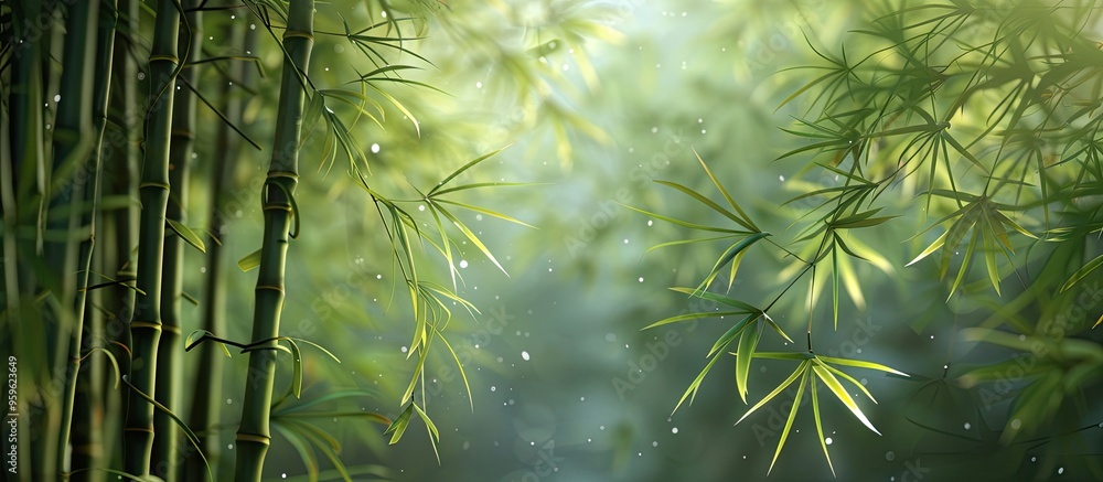 Poster bamboo backdrop. copy space image. place for adding text and design